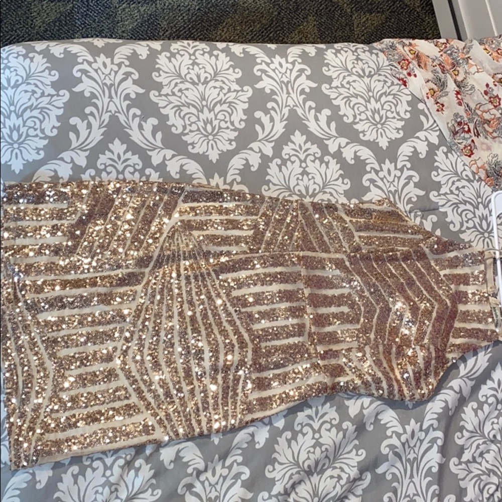 Glitter rose gold dress